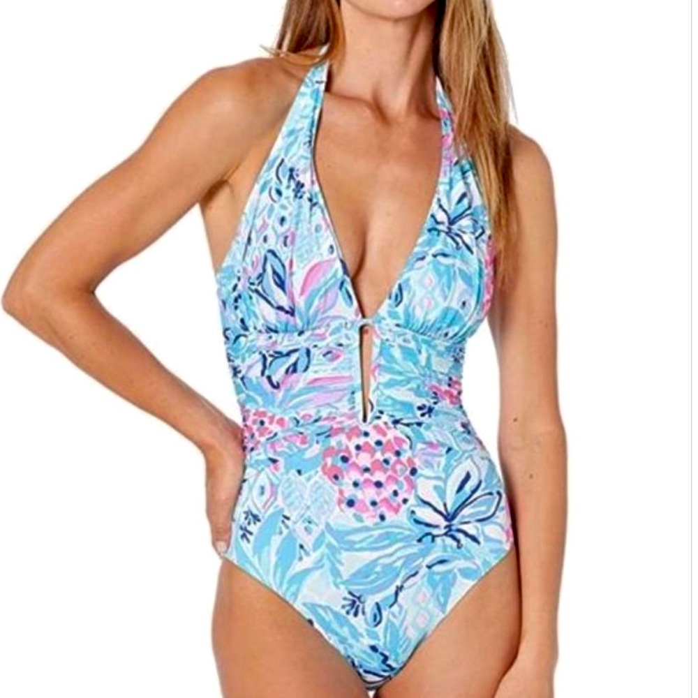 Lilly Pulitzer Lana Halter Swimsuit- Size 14